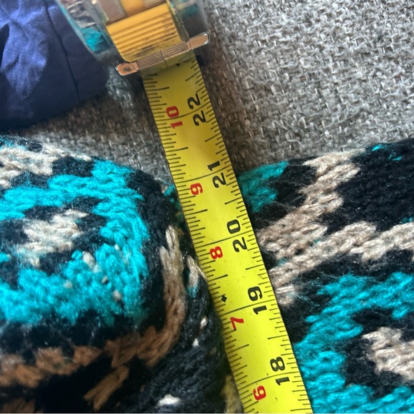 Pink Republic Black & Tan Southwestern Style Open Cardigan Sweater, Size Large - Picture 5 of 6